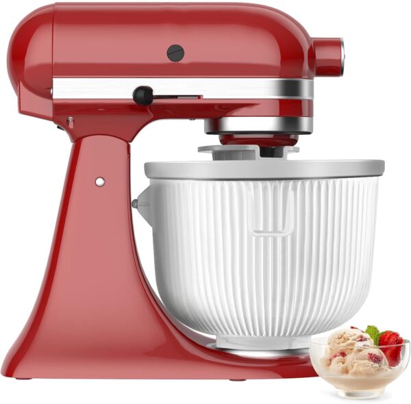 Ice Cream Attachment for Kitchenaid Fits KitchenAid 4.5-5QT/5.5-6 Quart Stand Mixers