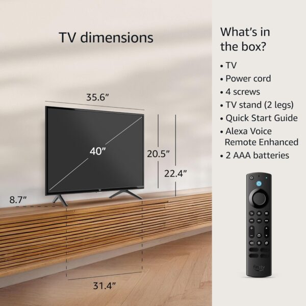Amazon Fire TV 40 2-Series newest model HD smart TV with Fire TV Alexa Voice Remote - Image 3