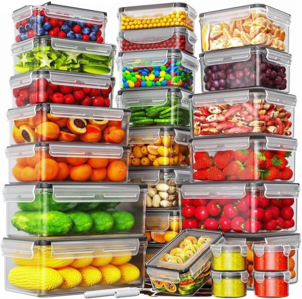 AISOON 40 Piece 85Oz Large Food Storage Containers with Lids Free Leak Proof Kitchen Organizers Ideal for Pantry Organizers